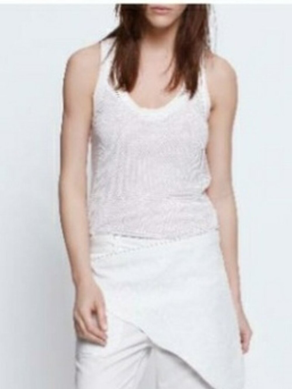 Zadig & Voltaire NEW Weep Fishnet Tank Top Women's M - Picture 4 of 15